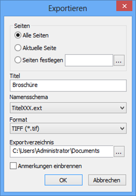 Exporter des documents image
